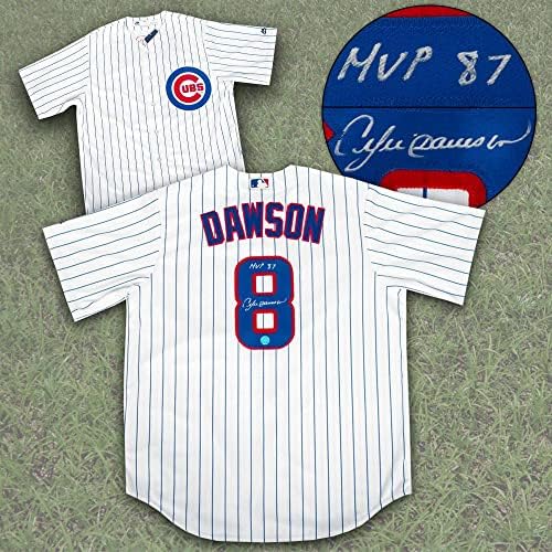 Andre Dawson Chicago Cubs Aláírt & Írva Baseball Jersey - Dedikált MLB Mezek