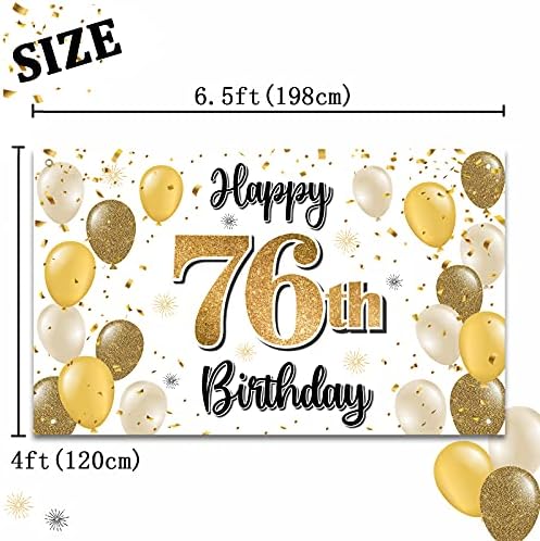 LASKYER Boldog 76 Szülinapi Nagy Banner - Egészségedre 76 Éves Születésnapi Haza Fal Photoprop Hátteret,76 Szülinapi