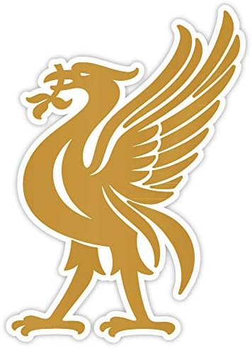 Liverpool jelkép madár arany matrica, matrica 4 x 5