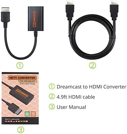 LiNKFOR HDMI Kábel Sega Dreamcast DC Konzol,Plug and Play,Sega Dreamcast-HDMI Átalakító Adapter