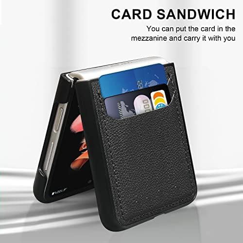REKALRO Galaxy Z Flip 4 Esetben, Vékony PU Bőr Samsung Z Flip 4 Pénztárca tok Memóriakártya-Nyílások, Prémium Anti -