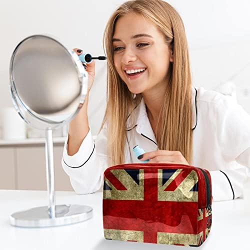 Utazási Smink Táska Vízálló Kozmetikai Táska Tisztálkodási táska, Smink táska, nők, lányok, Vintage Stílusú Brit Zászló