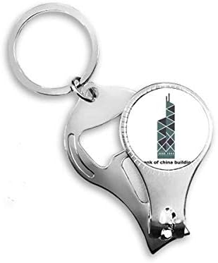 Hong Kong Bank of China Art Deco Ajándék Divat Köröm Zimankó Gyűrű kulcstartó Sörnyitó Clipper