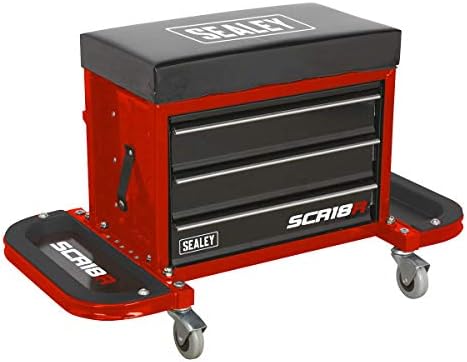 Sealey Szerelő Utility Ülés & Toolbox - Piros - SCR18R