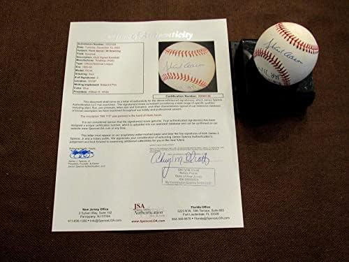 Hank Aaron Al Downing Hr 715 Bátrabbak Dodgers Hof Aláírt Auto Onl Baseball Szövetség Loa - Dedikált Baseball
