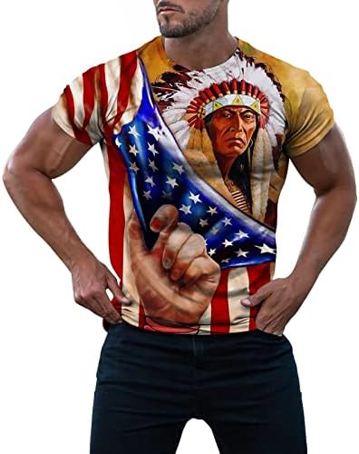 Nagy, Magas, Ingek Férfiak számára Szomorú amerikai Zászló Athletic Fit Póló, az Amerikai Zászló Hazafias Tshirts július