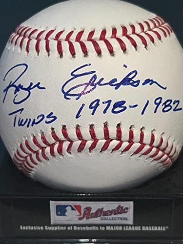 Roger Erickson Minnesota Twins 1978-1982 Aláírt Hivatalos Major League Baseball - Dedikált Baseball