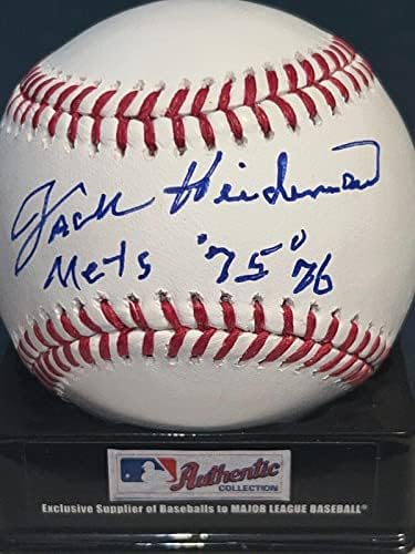 Jack Heidemann New York Mets 1975-76 Aláírt Hivatalos Major League Baseball - Dedikált Baseball