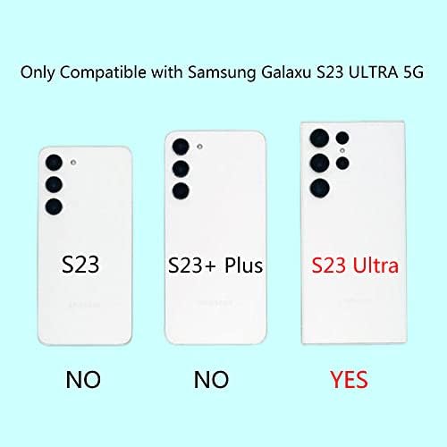 phylla Mágneses Töltés Telefon tok Samsung Galaxy S23 Ultra 5g [ Kompatibilis MagSafe ] Új Galvanizáló Aranyos Szív