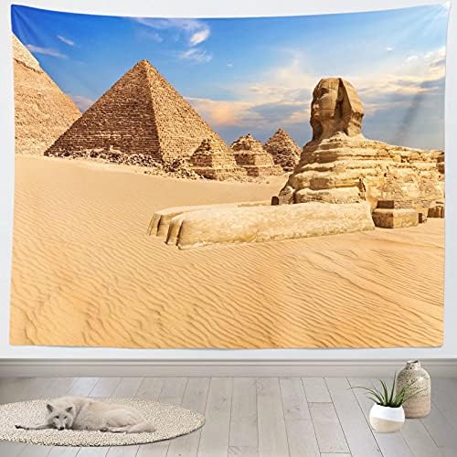 Loccor 15x10ft Szövet Ősi Egyiptomi Piramis Hátteret Khafra Piramis Nagy Szfinx Egyiptom Mérföldkő a Fényképészet Háttér
