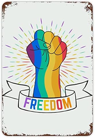 Equalityity LGBTQ Meleg Büszkeség Leszbikus Alumínium Fém Tábla Szabadság LMBT Büszkeség Fém Jele, Rusztikus Fal Művészeti