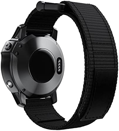 EIDKGD Sport Fonott Nylon Hurok Watchband Wriststrap A Garmin Fenix 7 7X 6X 6Pro 5X 5Plus 3HR EasyFit gyorskioldó 26