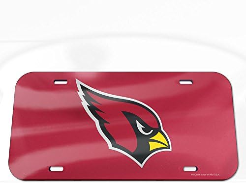 NFL Arizona Cardinals Kristály Tükör Logó Rendszám, Csapat Színe, Egy Méret