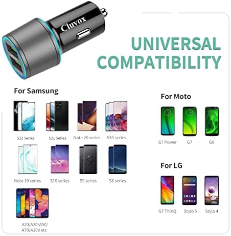 Gyors USB C Autós Töltő, Kompatibilis a Samsung Galaxy S23 a keletkező gőzt/S22/S21/Megjegyzés 20/Ultra/10/Plus/9/8/S20