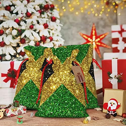 Zsinór Karácsonyi Ajándék Táskák Csillogás-Jamaica-Zászló-Büszke Ajándék Csomagolás Zsák Karácsonyi Ajándék Csomagolás