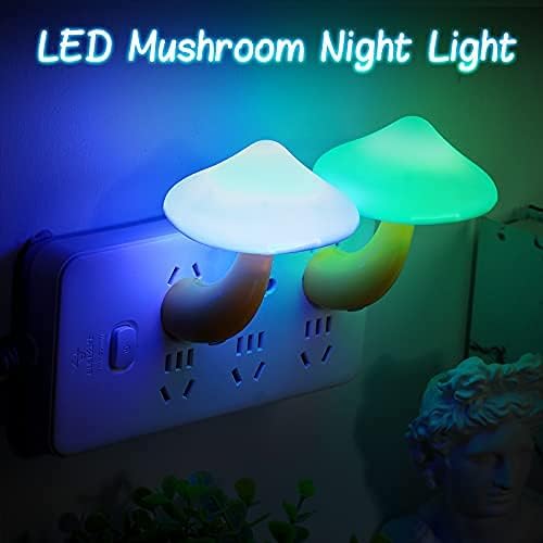 8 Db LED Gomba Éjszakai Fény Gomba Este Lámpa, konnektor Lámpa, 7 Szín Változó Mini Gomba Világítás, Dekorációs Világítás
