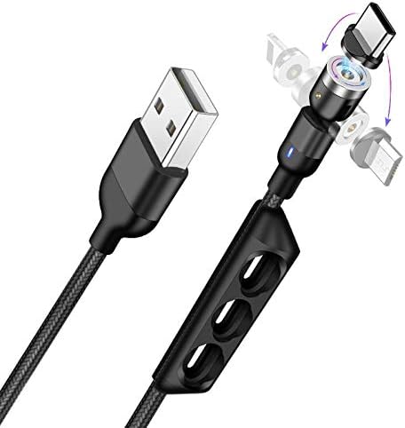 BoxWave Kábel Kompatibilis vivo Y15s - MagnetoSnap AllCharge Kábel, Mágnes Töltés USB Kábel Típusa-C Micro USB vivo