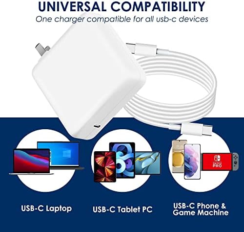 a Mac Book Pro Töltő USB-C: 100W 6.7 ft Gyorsan Power Adapter C Típusú Készülék Kompatibilis a MacBook Pro 16, 15, 14,