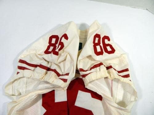 2012-es San Francisco 49ers Brian Jennings 86-Os Játék Kiadott Fehér Jersey 46 DP42654 - Aláíratlan NFL Játék Használt