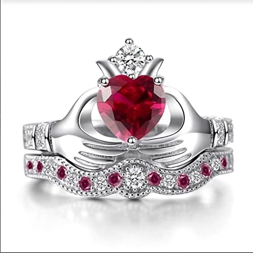 Eljegyzési Gyűrűk, a Nők Ajándék Fehér Eljegyzési Ékszert Vágott Kő Gyűrű Luxus Esküvői Kézzel készített Gyűrűk, Aranyos,