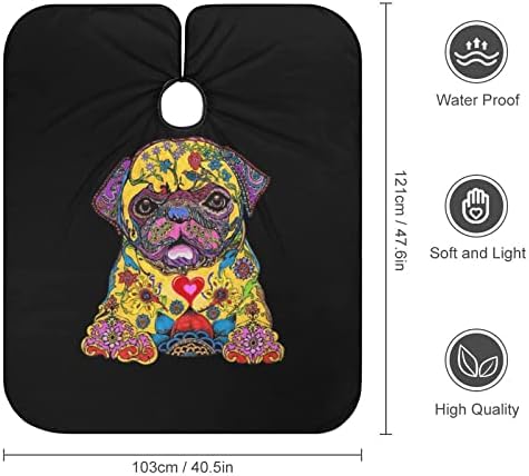 Francia Bulldog Pop Art Gyerek Hajvágás Cape Fodrász Kötény, Állítható Snap Haj Vágás Borító