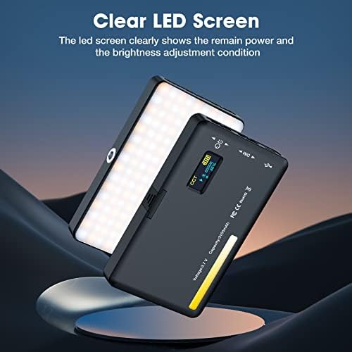 Clip-a mobiltelefon Töltse Fény, 160 LED Újratölthető Önarckép Fény Videó Fény, Állítható 2500K színhőmérséklet-6500K