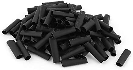 X-mosás ragályos 100 Wrap Huzal Fekete 6mm Dia Hő zsugorcső Kábel Szigetelőcső 2:1(Guaina per cavi termorestringenti