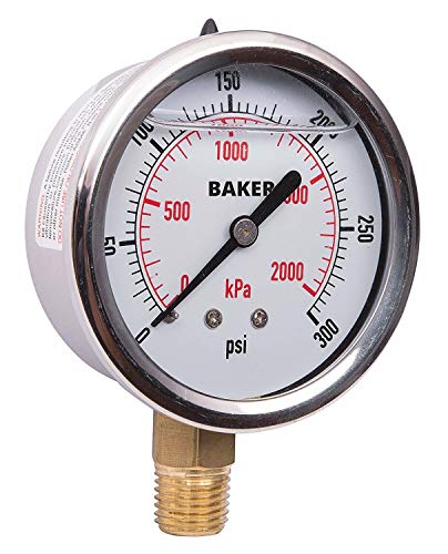 Baker AVNC-300p utasítások nyomásmérő, 0-300 psi