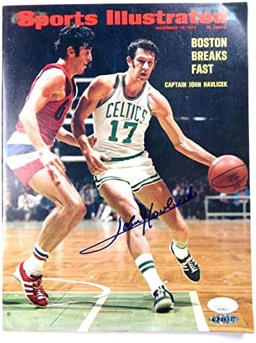 John Havlicek Dedikált Sports Illustrated Magazin 1972 Celtics SZÖVETSÉG AG39615 - Dedikált NBA Magazinok