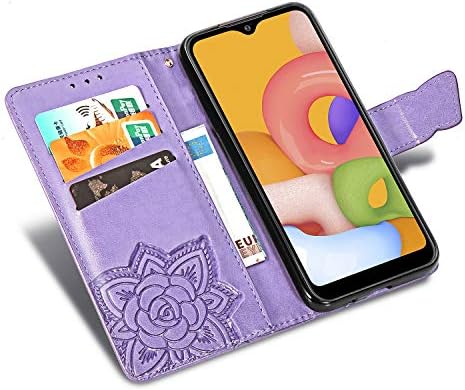 Samsung Galaxy A01 Tárca az Esetben,PU Bőr Flip Phone Shell Hitel-Kártya tartójába Állni, Ütésálló Mágneses Védő tok