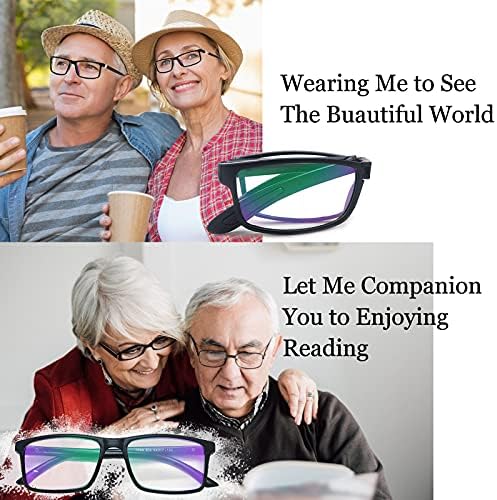 JENRICH 2-Pack Olvasó Szemüveg Összecsukható Mini Kék Fény Blokkoló Szemüveg Férfiak, Nők, HD Minőségű Olvasók Rugós