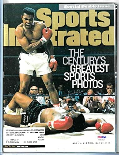 Muhammad Ali Aláírt Sports Illustrated Magazin Jul 1999 PSA DNS-ITP LOA 4A10417 - Dedikált Boksz Magazinok