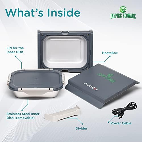 Inspire Ecoware Heatsbox, Okostelefon Ellenőrzött Egyéni Fűtési Meleg Bento Box, Felmelegíti & Főz, Étkezés, Élelmiszer-Tároló
