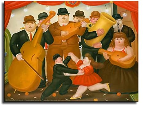 Tánc Kolumbiában Botero Kép, Poszter Haza Wall Art Deco Ajándék HD Nyomtatás Művészet Esztétikai Deco Fali keret nélküli