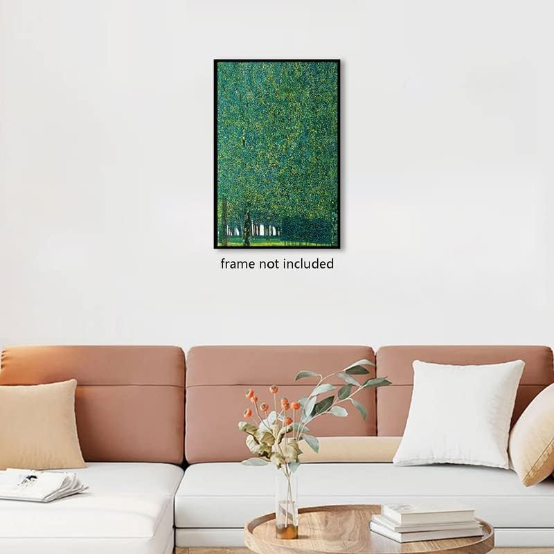 EASSYGIFI A Park olajfestmény Design Gustav Klimt, a Zöld Fák, a Fal Művészet,Absztrakt Tájkép Vászonra Festés,lakberendezés,Nincs