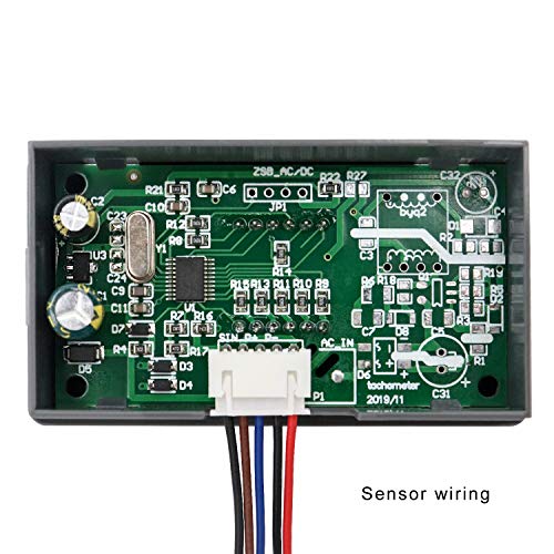 QWORK 4 Digitális Fordulatszámmérő, Nagy Pontosságú Digitális LED Sebesség Mérő, valamint Hall Közelség Érzékelő, Kapcsoló