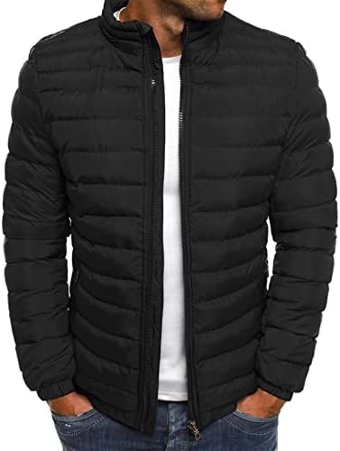 Férfi Kabát, Plusz Méretű Hosszú Ujjú Kabátok, Férfi Trend Aktív Téli Magas Nyak Zip Fel Kabátok Alkalmas Szilárd Color2