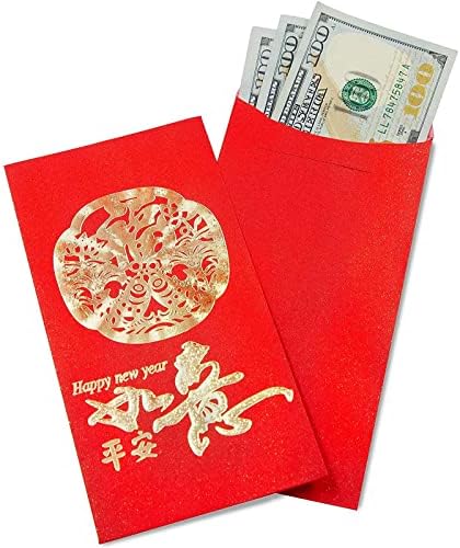 Kínai Vörös Pénzt keretek holdújév, sok Szerencsét (3,5 x 6.7 A, 100-as Csomag)