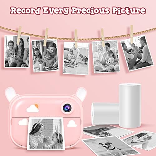 Tohsssik Gyerekek Fényképezőgép Lányoknak Azonnal előhívó Papír Tekercs 6 Pack