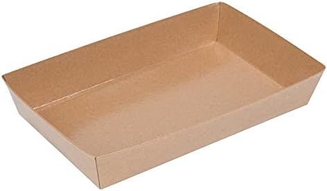 Matsuri Látás Téglalap Kraft Papír Közepes Sushi Tálca - 8 x 5 x 1 1/2 - 100 gróf doboz