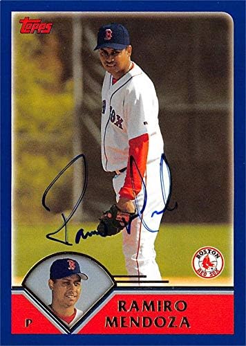 Autogramot Raktár 621866 Ramiro Mendoza Dedikált Baseball Kártya - Boston Red Sox 2003 Topps - Nem.T83