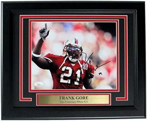 Frank Gore-t a San Francisco 49ers Aláírt/Auto 8x10 Fotó, Keretezett SZÖVETSÉG 163331 - Dedikált NFL-Fotók