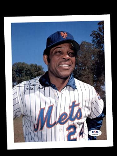 Willie Mays PSA DNS Aláírt 8x10 Fotó Autogramot Mets
