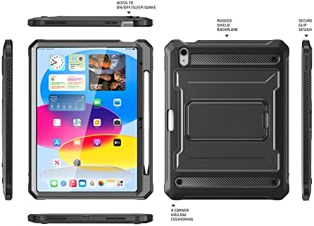 Tablet PC tok Kompatibilis iPad Air4/5 10.9 cm/Levegő 5(2022)/Levegő 4(2020) -nagy teherbírású Masszív Ütésálló Védő