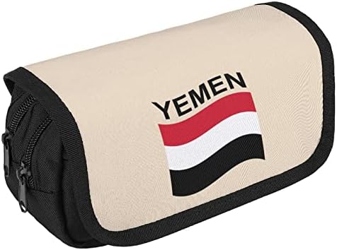 Zászló Jemen tolltartó Dupla Zip Toll, Táska, Nagy Kapacitású tolltartó Írószer Táska, Otthon, Irodában