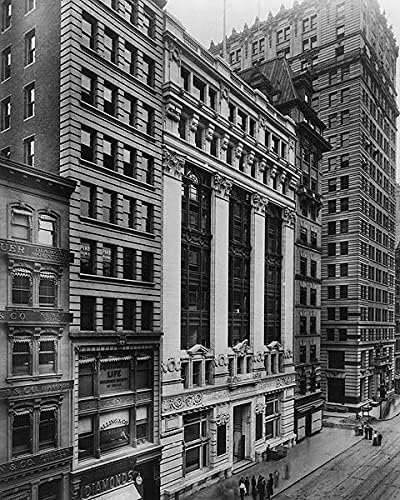 Cím Garancia & Trust Épület NYC 1906 11x14 Ezüst-Halogenid-Fotó Nyomtatás