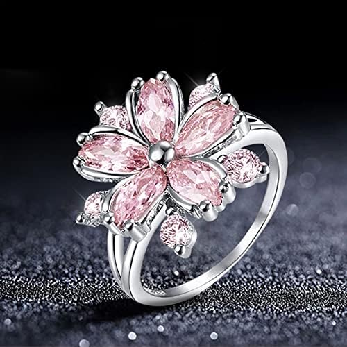 Csörög A Nők Virág Cirkon Gyűrű, Ékszerek, Szülinapi Javaslatot, Ajándék, Menyasszonyi Eljegyzési Parti Gyűrű