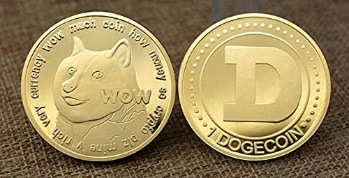Ada Fizetőeszköz Kedvenc Érme, Emlékérme Doge Érme Aranyozott Doge Érme Gyűrűző Virtuális Érme Kihívás A Bitcoin Érme