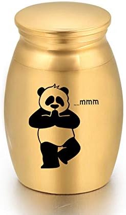 QIANGHUA urnák a Hamu Közepes Titán-Acél Panda Hamvasztás Urnák Hamu Jogosultja Emlék Emlékmű Mini Jar Ash Urna az Emberi