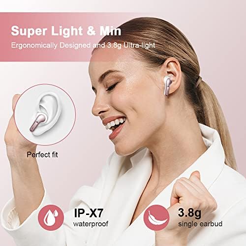 Vezeték nélküli Fülhallgató, Bluetooth Fejhallgató 5.3 Sztereó Bass Fülhallgató 2023 zajszűrő fülhallgató 40H Kettős